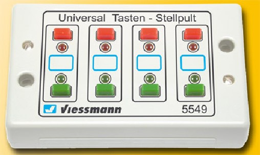 Viessmann Universal-Tasten-Stellpult, rückmeldefähig, 2-begriffig 5549 