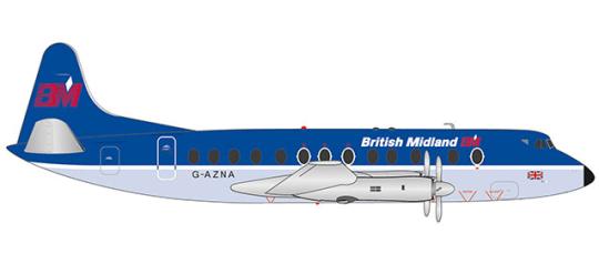 Herpa Wings 1:200 Vickers Viscount 800 British Midland 559591 