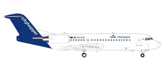 Herpa Wings 1:200 Fokker 70 Cityhopper KLM 570640 