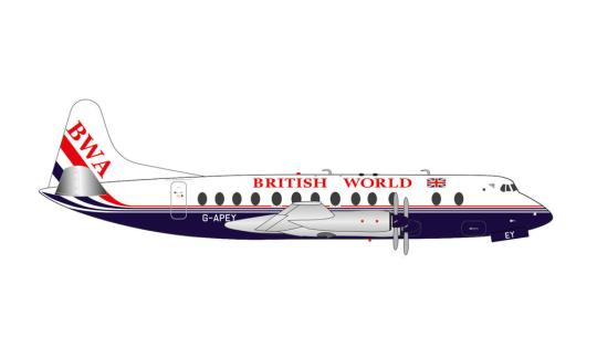 Herpa Wings 1:200 Vickers Viscount 800 British World Airlines 25th 571463 