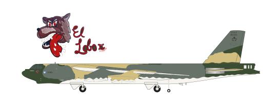 Herpa Wings 1:200 Boeing B-52H Stratofortress USAF 596th BS El Lobo II 572767 