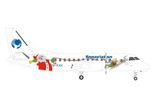 Herpa Wings 1:200 Saab 340 Finnaviation Santa 573245 