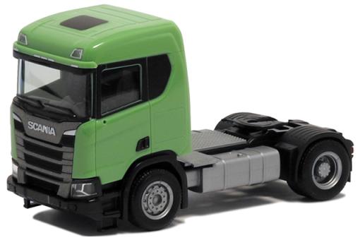 Herpa LKW Scania CR XT ND Bau-SZM 2achs, resedagrün 