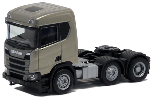 Herpa LKW Scania CR 20 ND SZM 3achs graualuminium metallic 