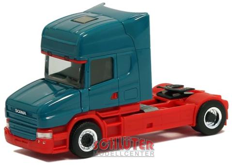 Herpa LKW Scania Hauber Topl/Aerop SZM 2-achs vögel-blau /ro 