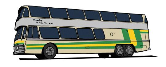 Brekina Reisebus Neoplan NH 22 Doppeldecker silber-grün 58291 