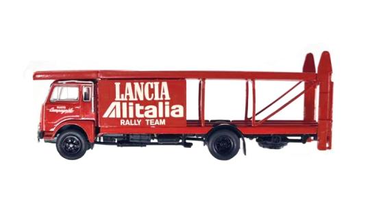 Brekina LKW Fiat Autoransporter Alitalia rot 