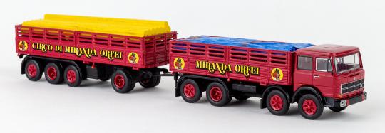 Brekina LKW Fiat 691 Millepiedi Hängerzug Circus Orfei 