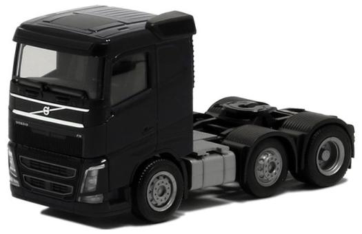 Herpa LKW Volvo FH4 Flachdach SZM 3achs schwarz 