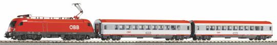 Piko PSCwlan S-Set ÖBB Taurus mit 2 Schnellzugwg. A-Gleis & 