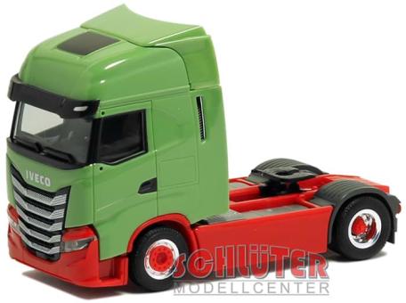 Herpa LKW Iveco S-Way SZM resedagrün 