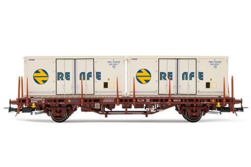 Electrotren 2achsige Containerwagen MC1, mit 2x20 Kühlcontainer, RENFE, Ep. IV 