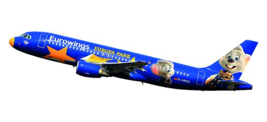 Herpa Snap Wings 1:200 Airbus A320 Eurowings Europa-Park 611695 