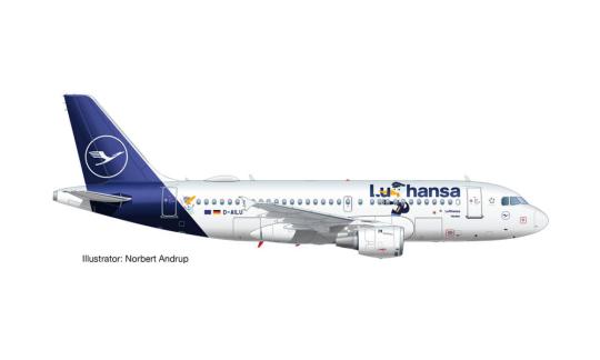 Herpa Snap Wings 1:100 Airbus A319 Lufthansa Lu 2020 612722 