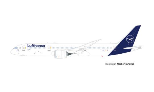 Herpa Snap Wings 1:200 Boeing 787-9 Lufthansa 613453 