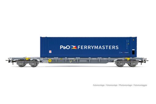 Jouef 4-achs. Containerwagen Sgss, F-NOVA 45\' Cont P&O Ferrymasters, Ep. VI HJ62 