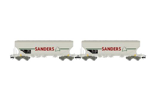 Jouef 2-tlg. Set 4-achs. Getreidesilowagen SANDERS, Ep. V SNCF 