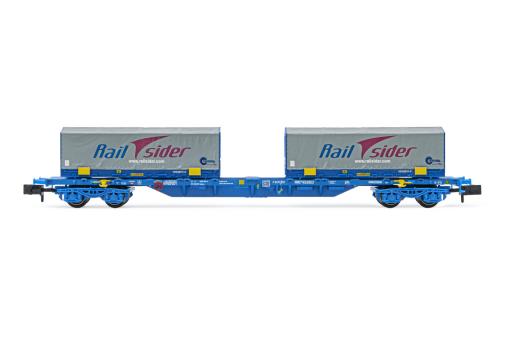 Arnold 4achs. 60`Containerwg. , bel. 2x 22' RailSider RENFE 