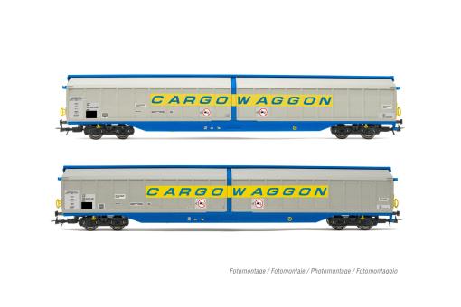 Rivarossi 2tlg.Schiebwandwg.Set Habillss Cargow,DB Ep, IV 