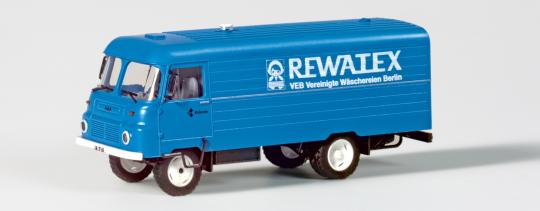 Auhagen MiniCar Robur LO3000 Kastenwagen REWATEX 66049 