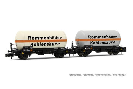 Arnold 2-tlg. Set 2-achs. Gaskesselwagen, Rommenhöller Kohle 