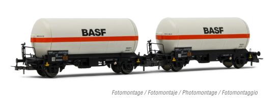 Rivarossi 2tlg. Gastankwagenset Zgs BASF, DB Ep. IV/V 