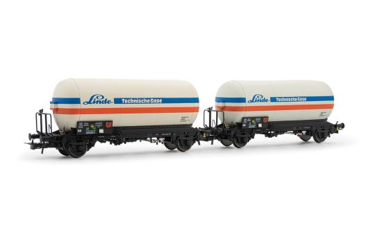 Rivarossi 2-tlg. Set 2-achs. Gaskesselwagen der Bauart Zgs, 