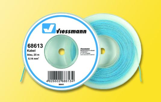 Viessmann Kabel auf Abrollspule 25 m, blau 