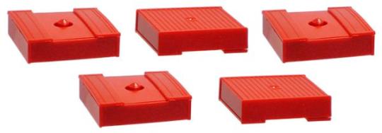 Herpa Z Zurüstteil Palettenkasten (5x rot)(alte Ausführung) 