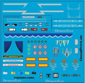 Decals LKW-Dekor - Ausschmückungsteile für Scania (6 x 6 cm) 