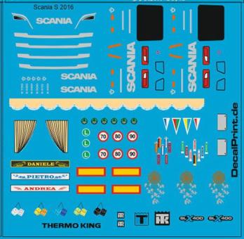 Decals LKW-Dekor - Ausschmückungsteile für Scania (6 x 6 cm) 