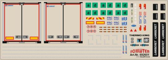 Decals für LKW-Details für KüKo HZ (Lamberet) (12,5 x 4,4 cm) 