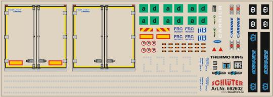 Decals für LKW-Details für KüKo HZ (Krone) (12,5 x 4,4 cm) 