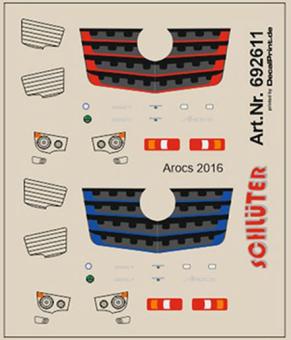 Decals für LKW-Details für Arocs 2016 (3,4 x 4,1 cm) 