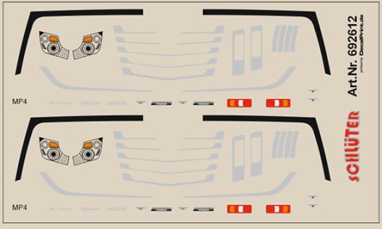 Decals für LKW-Details für Actros MP4 (6,8 x 4 cm) 