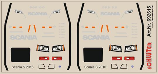 Decals für LKW-Details für Scania S 2016 (7,4 x 3,4 cm) 