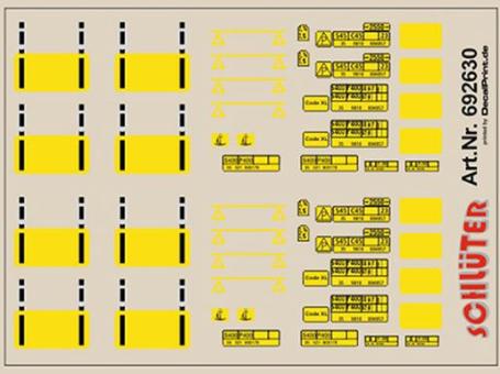 Decals für Warnschilder (5,1 x 3,7 cm) 