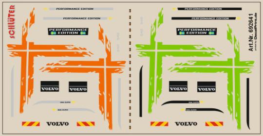 Decals für LKW-Dekor für Volvo GL FH 2013 (orange + grün) (9,8 x 5,0 cm) 