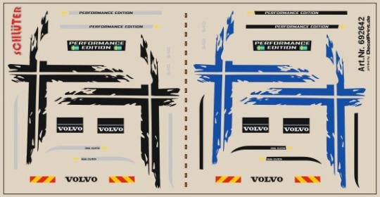 Decals für LKW-Dekor für Volvo GL FH 2013 (schwarz + blau) (9,8 x 5,0 cm) 