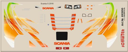 Decals für LKW-Dekor für Scania S 2016 (10 x 4 cm) 
