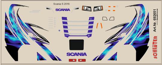 Decals für LKW-Dekor für Scania S 2016 (10 x 4 cm) 