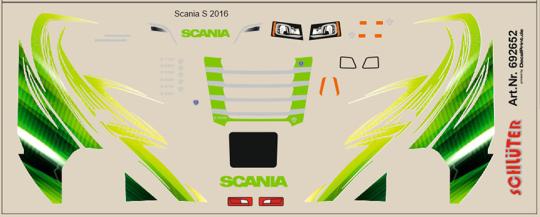 Decals für LKW-Dekor für Scania S 2016 (10 x 4 cm) 