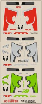 Decals für LKW-Dekor für MAN TGX 2016 (4 x 10 cm) 