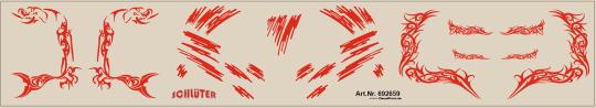 Decals für LKW-Dekor (rot) (19,5 x 3,5 cm) 