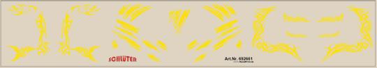 Decals für LKW-Dekor (gelb) (19,5 x 3,5 cm) 