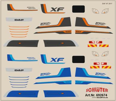 Decals für LKW-Details für DAF XF 2017 (7,6 x 6,6 cm) 