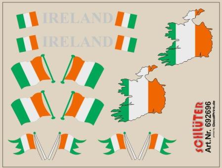 Decals für Flaggen-Dekore für Trailer (Irland) (6,2 x 4,7 c 