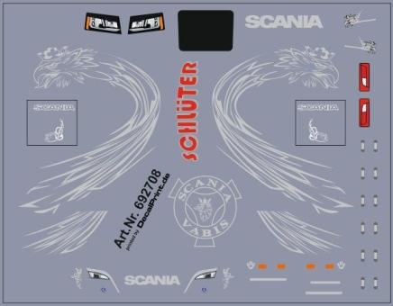 Decals für Truckdekor für Scania CS (silber) (6,5 x 5,0 cm) 
