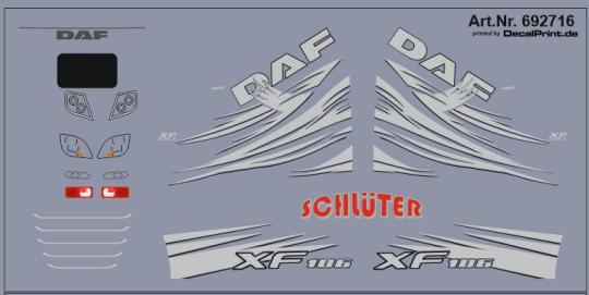 Decals für Truckdekor für DAF (silber) (8,0 x 4,0 cm) 