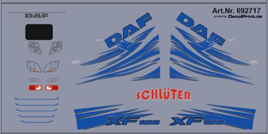 Decals für Truckdekor für DAF (blau) (8,0 x 4,0 cm) 